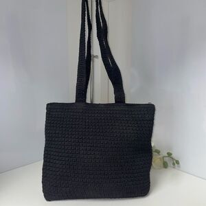 The Sak Black Crochet Shoulder Bag